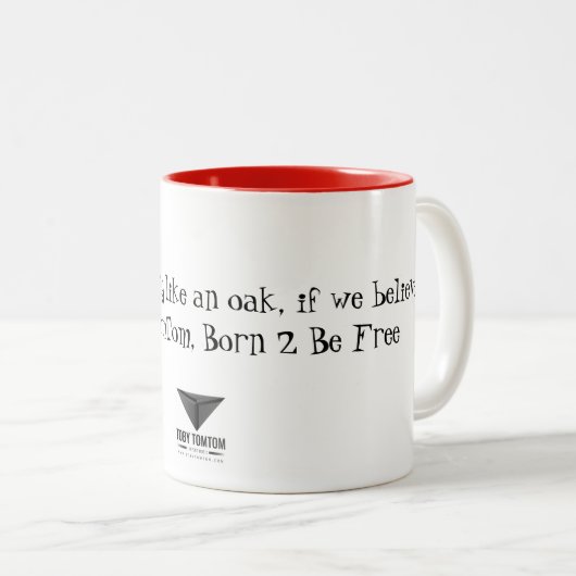 Sterk als een Oak-keramische koffie-Mok Tweekleurige Koffiemok (Voorkant rechts)