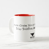 Sterk als een Oak-keramische koffie-Mok Tweekleurige Koffiemok (Voorkant links)