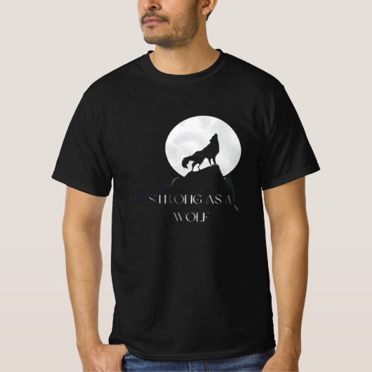 Sterk als een wolvendier t-shirt (Voorkant)