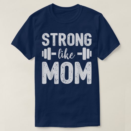 Sterk als mama voor kinderen Moederdag T-shirt (Design voorkant)