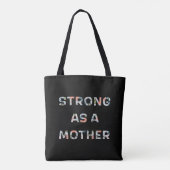 Sterk als Moeder Floral Design Tote Bag (Achterkant)