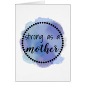 Sterk als moeder Moederdag Wenskaart (Voorkant)