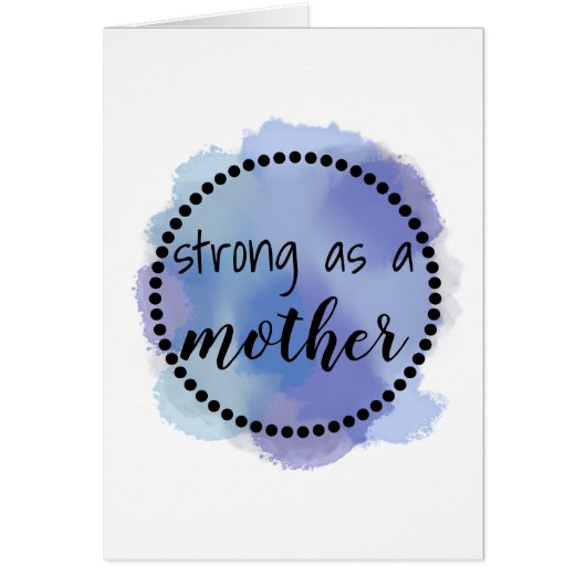 Sterk als moeder Moederdag Wenskaart (Voorkant)