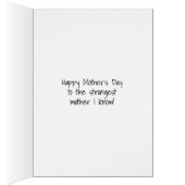Sterk als moeder Moederdag Wenskaart (Binnen (Rechts))