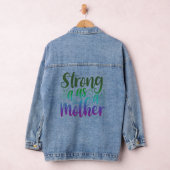 Sterk als Moeder Zwart modern Manuscript Denim Jacket (Hangar)
