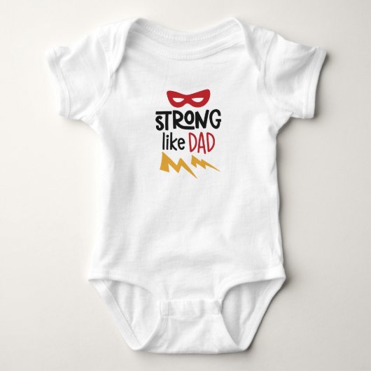 Sterk als papa Baby Bodysuit (Voorkant)