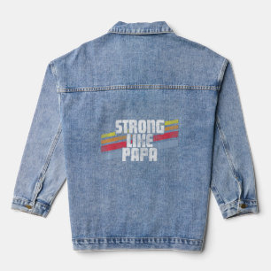 Sterk als papa grappig gezegden sarcastische Humor Denim Jacket