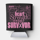 Sterk beschrijvende kankeroverlevende blikjeskoeler (Achterkant)