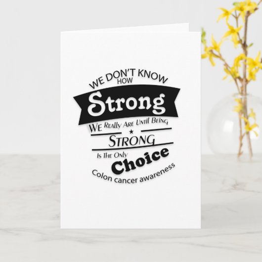 Sterk bewustzijn van darmkanker kaart (Gele Bloem)