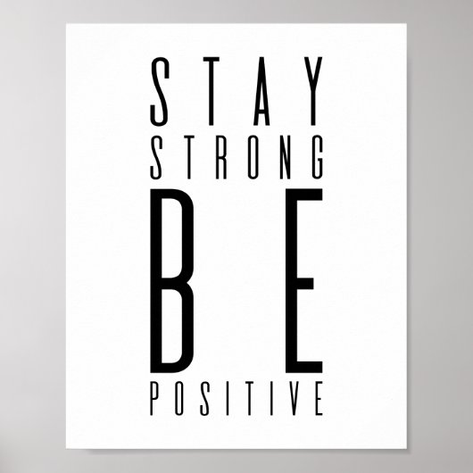 Sterk blijven positief | MOTIVATIE Poster (Voorkant)