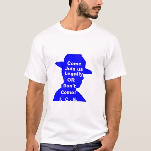 Sterk boodschap silhouet – Wettelijke immigratieve T-shirt (Voorkant)