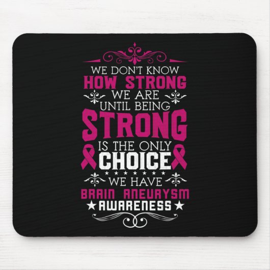 Sterk brein Aneurysm Awareness Chirurgische ingree Muismat (Voorkant)