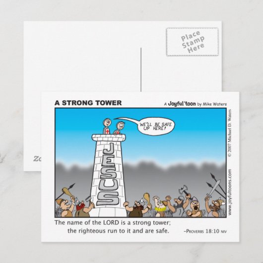 Sterk briefkaart Tower (Voorkant / Achterkant)