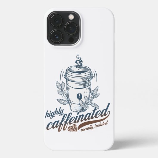 sterk cafeïnehoudende, sociaal geïsoleerde koffieg iPhone hoesje (Achterkant)