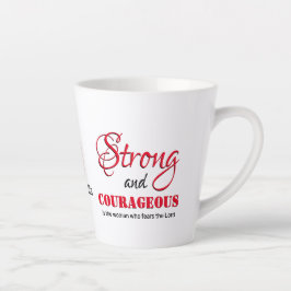 STERK COURAGEOU Christelijk Monogram VROUW Latte Mok