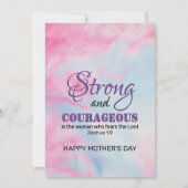 STERK COURAGEOUS Christelijk Moederdag Feestdagenkaart (Voorkant)