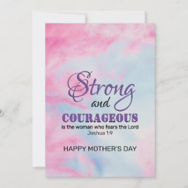 STERK COURAGEOUS Christelijk Moederdag Feestdagenkaart