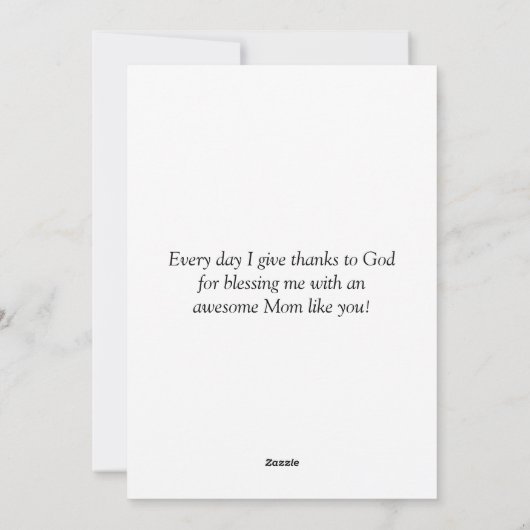 STERK COURAGEOUS Christelijk Moederdag Feestdagenkaart (Achterkant)