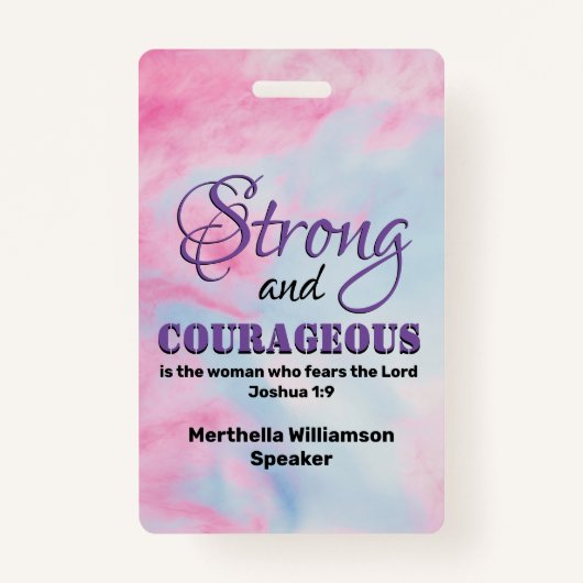 STERK COURAGEOUS Christelijke conferentie VROUWEN Badge (Voorkant)