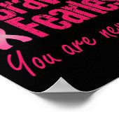 Sterk dapper onbevreesd borstkanker overlevingsges poster (Hoek)