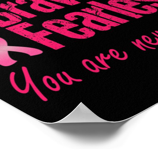 Sterk dapper onbevreesd borstkanker overlevingsges poster (Hoek)