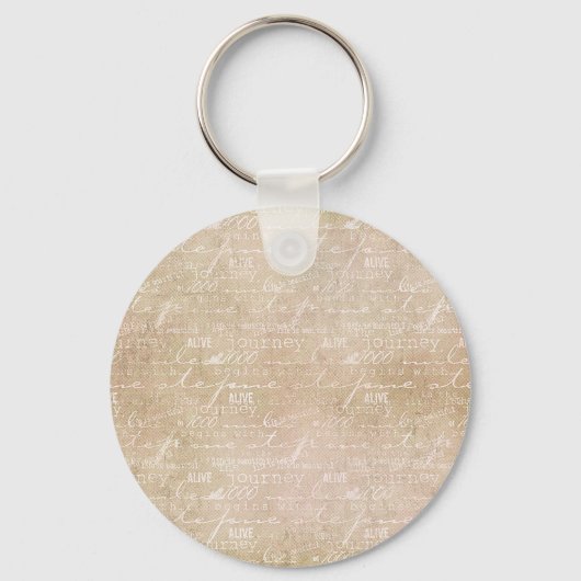 Sterk, dapper, onbevreesd citaat met bijbelvers sleutelhanger (Achterkant)