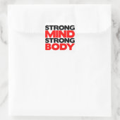 Sterk denkkrachtig lichaam vierkante sticker (Tas)