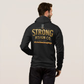 Sterk Design Co. Heren Zip Hoodie (Achterkant volledig)