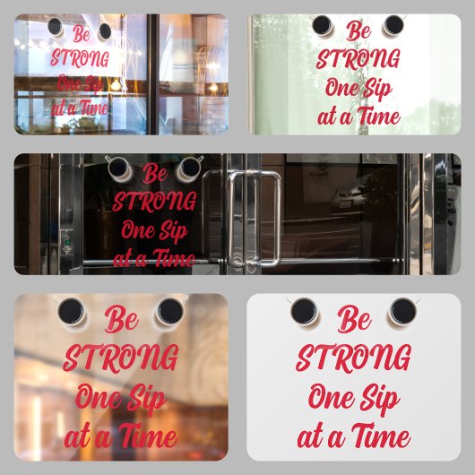 STERK ÉÉN Sip per Koffie Raamsticker