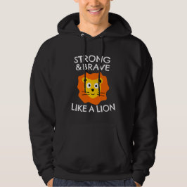 Sterk en dapper als een leeuw hoodie