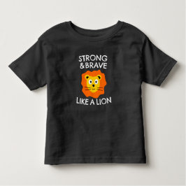 Sterk en dapper als een leeuw kinder shirts