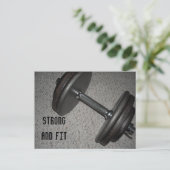 Sterk en Fit - Gewichtheffen Briefkaart (Staand voorkant)