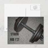 Sterk en Fit - Gewichtheffen Briefkaart (Voorkant / Achterkant)