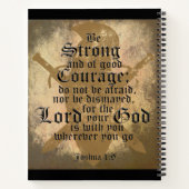 Sterk en goed moed zijn notitieboek (Achterkant)