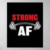 Sterk en grappig fitness en workout poster (Voorkant)