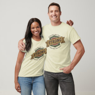 Sterk en moedig – Motivatie Kinder vormgeving T-shirt