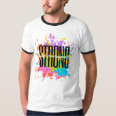Sterk en moedig T-shirt (Voorkant)