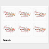 Sterk en moedig vierkante sticker (Vel)