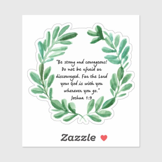 sterk en moedig zijn sticker (Vel)