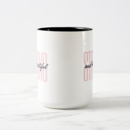 Sterk en mooi 15 oz tweekleurige koffiemok