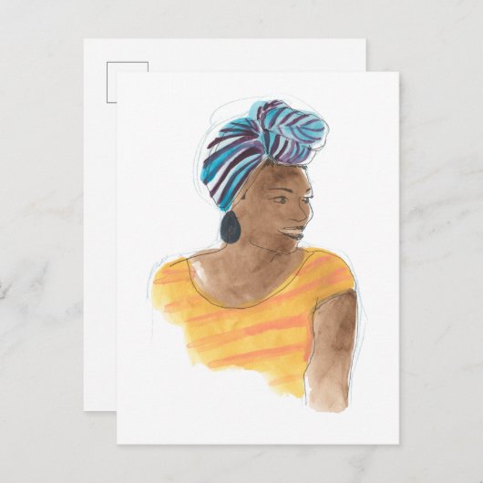 Sterk en mooi briefkaart (Voorkant / Achterkant)