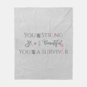 Sterk en mooi | Overlevende borstkanker Fleece Deken (Voorkant)