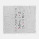 Sterk en mooi | Overlevende borstkanker Fleece Deken (Voorkant (Horizontaal))