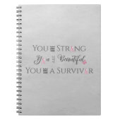 Sterk en mooi | Overlevende borstkanker Notitieboek (Voorkant)