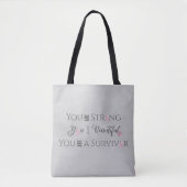 Sterk en mooi | Overlevende borstkanker Tote Bag (Voorkant)