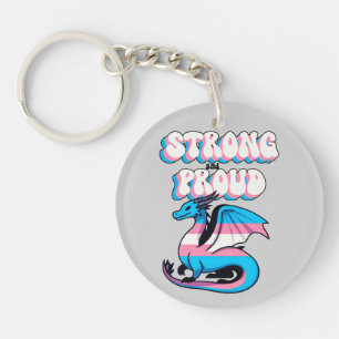 Sterk en trots - Transgender Pride Dragon Sleutelhanger