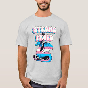 Sterk en trots - Transgender Pride Dragon T-shirt