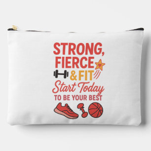 Sterk & fit   Motivatie Sport Print Snijnaai Etui
