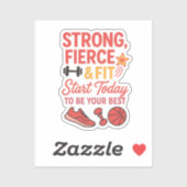 Sterk & fit | Motivatie sport Stickers (Vel)