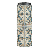 Sterk gedecoreerde bloementrommel thermosbeker (Achterkant)